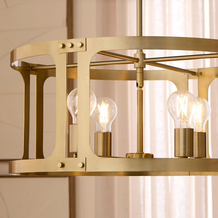 COLBURN 4 Light Pendant - Brushed Brass