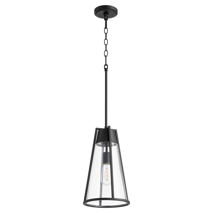 Quorum Home Quorum - 826-69 - One Light Pendant - Textured Black w/ Clear