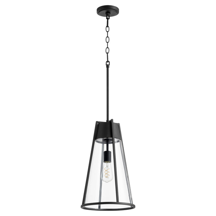Quorum Home Quorum - 827-69 - One Light Pendant - Textured Black w/ Clear
