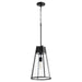 Quorum Home Quorum - 827-69 - One Light Pendant - Textured Black w/ Clear
