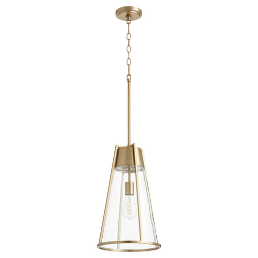 Quorum Home Quorum - 827-80 - One Light Pendant - Aged Brass w/ Clear