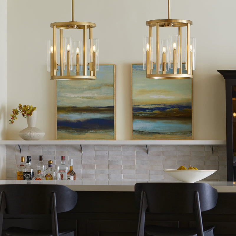 Quorum Home Quorum - 8277-4-80 - Four Light Entry - Aged Brass