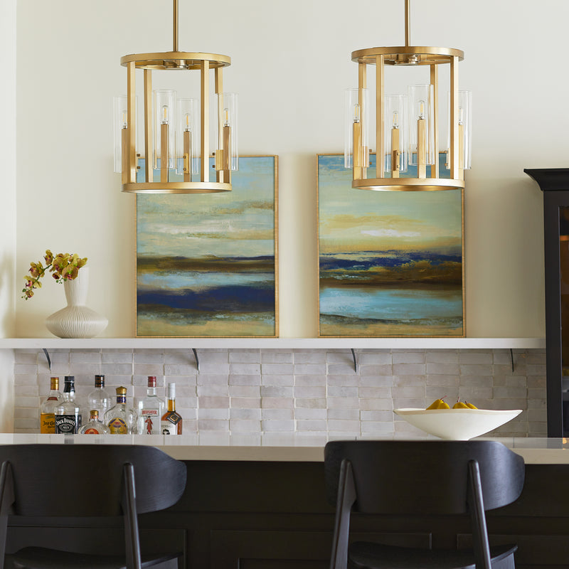 Quorum Home Quorum - 8277-4-80 - Four Light Entry - Aged Brass
