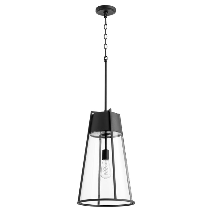 Quorum Home Quorum - 828-69 - One Light Pendant - Textured Black w/ Clear