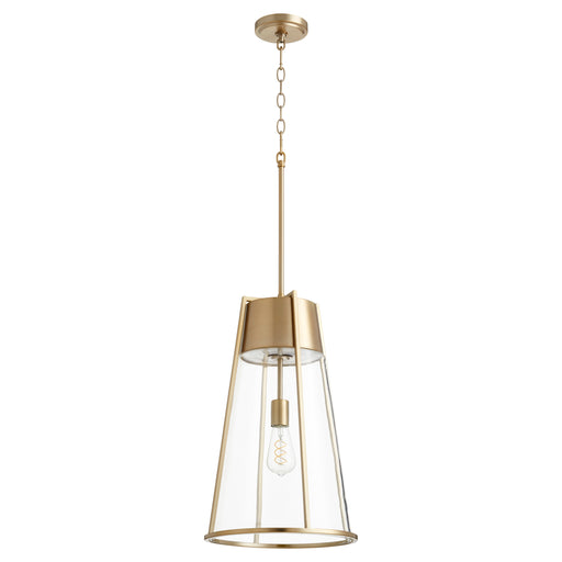 Quorum Home Quorum - 828-80 - One Light Pendant - Aged Brass w/ Clear