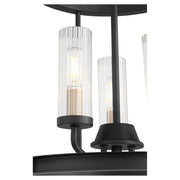 Quorum Home Quorum - 829-3-6980 - Three Light Entry Pendant - Textured Black w/ Aged Brass
