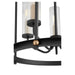 Quorum Home Quorum - 829-5-6980 - Five Light Entry Pendant - Textured Black w/ Aged Brass