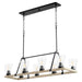 Quorum Home Quorum - 83-8-6941 - Eight Light Chandelier - Textured Black w/ Weathered Oak Finish