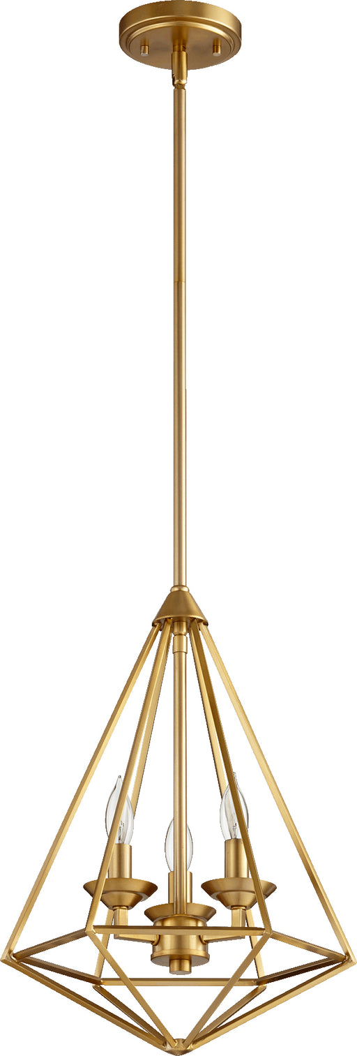 Quorum Home Quorum - 8311-3-80 - Three Light Pendant - Aged Brass