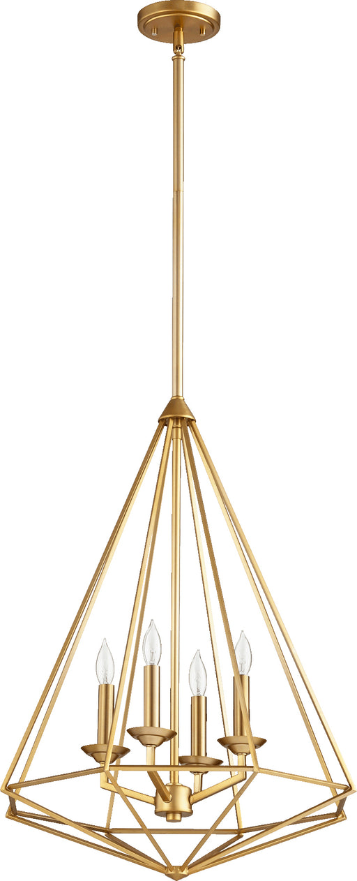 Quorum Home Quorum - 8311-4-80 - Four Light Pendant - Aged Brass