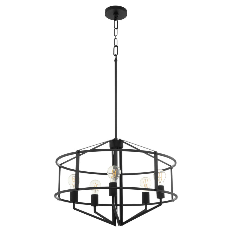 TOBIN 24" 5 Light Pendant - Matte Black