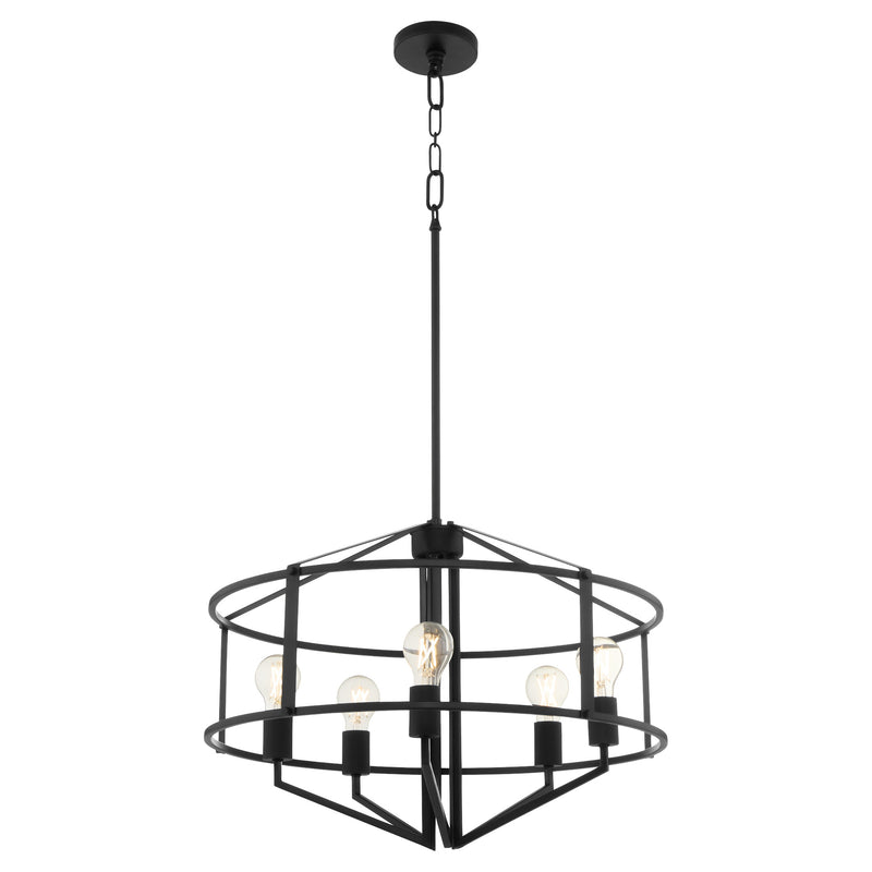 TOBIN 24" 5 Light Pendant - Matte Black