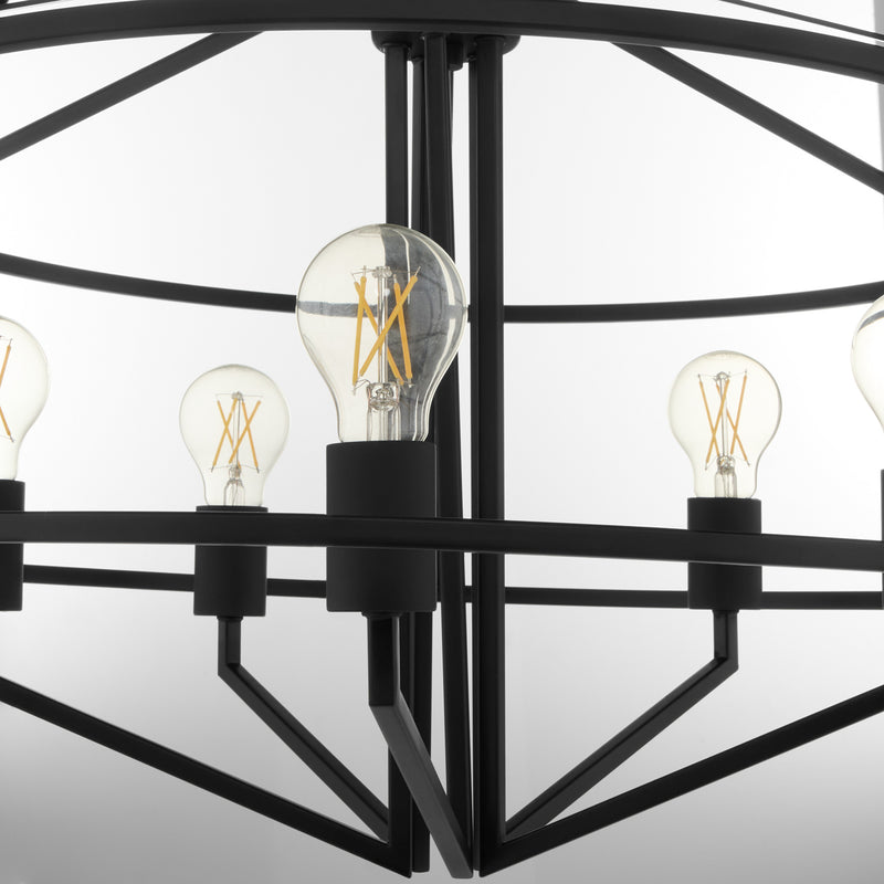 TOBIN 24" 5 Light Pendant - Matte Black