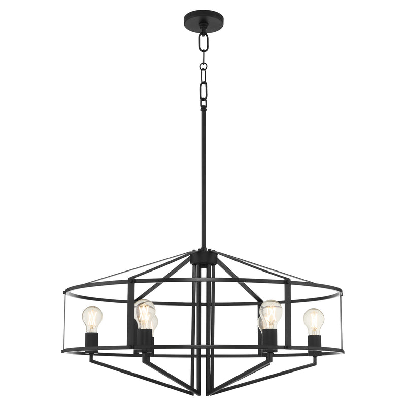 TOBIN 32" 6 Light Pendant - Matte Black