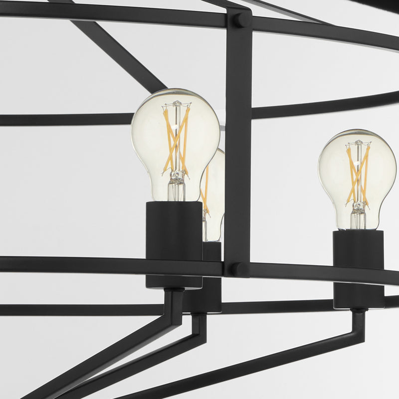 TOBIN 32" 6 Light Pendant - Matte Black