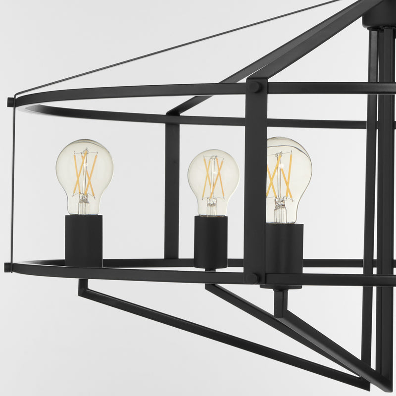 TOBIN 32" 6 Light Pendant - Matte Black
