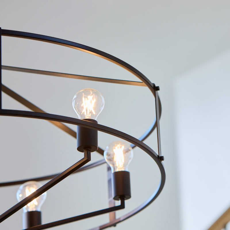 TOBIN 32" 6 Light Pendant - Matte Black
