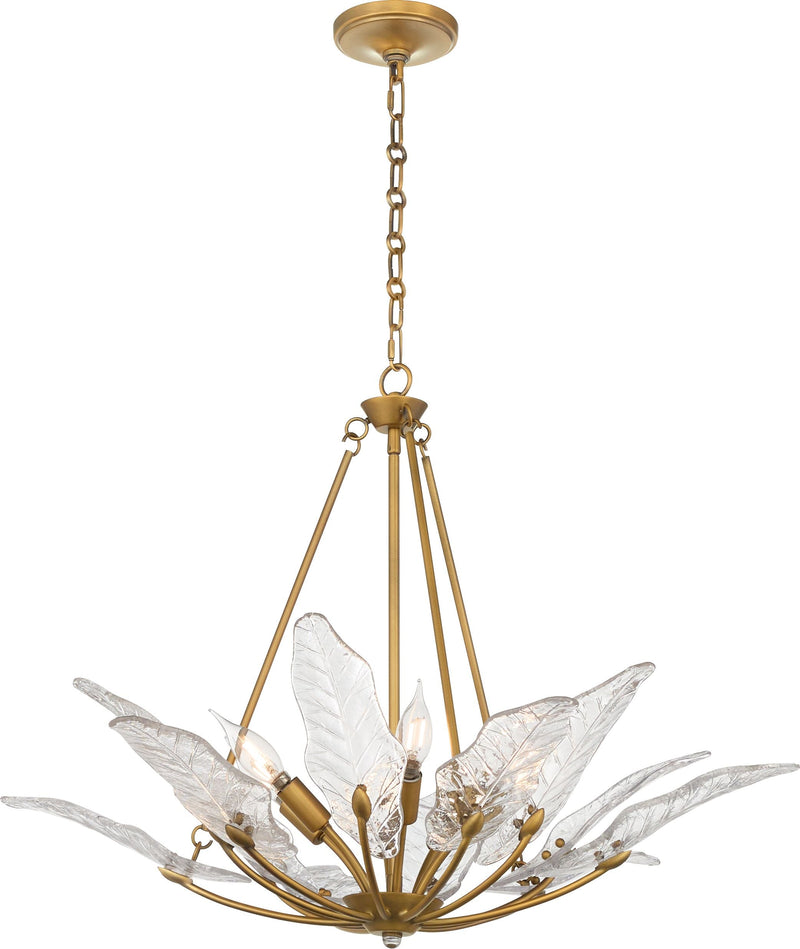 ANASTASIA 32" 6 Light Pendant - Brushed Brass