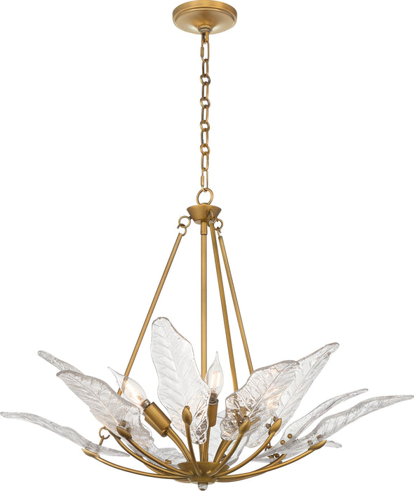 ANASTASIA 32" 6 Light Pendant - Brushed Brass