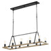 Quorum Home Quorum - 84-10-6941 - Ten Light Chandelier - Textured Black w/ Weathered Oak Finish