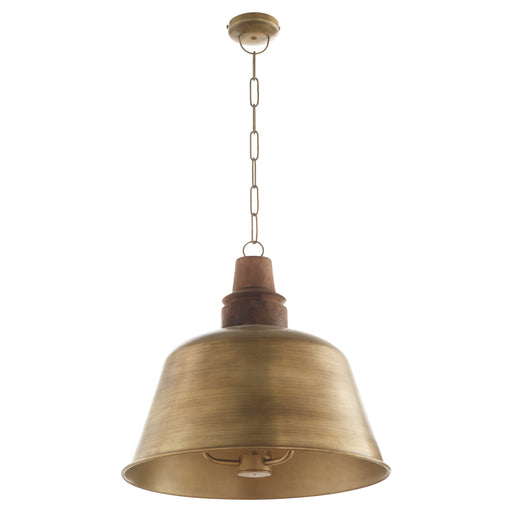 Quorum Home Quorum - 84-3-75 - Three Light Pendant - Artisan Brass