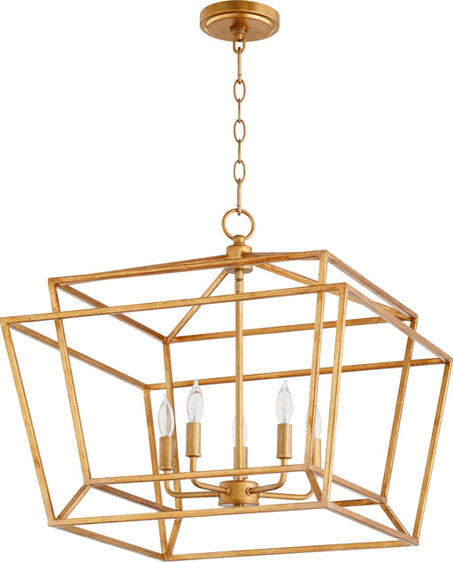 Quorum Home Quorum - 8407-5-74 - Five Light Chandelier - Gold Leaf