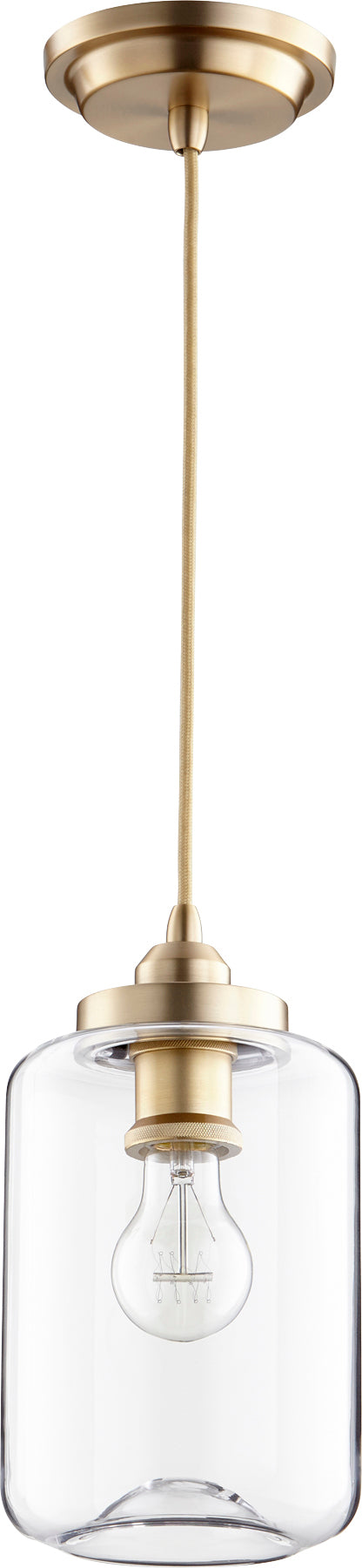 Quorum Home Quorum - 846-80 - One Light Pendant - Aged Brass