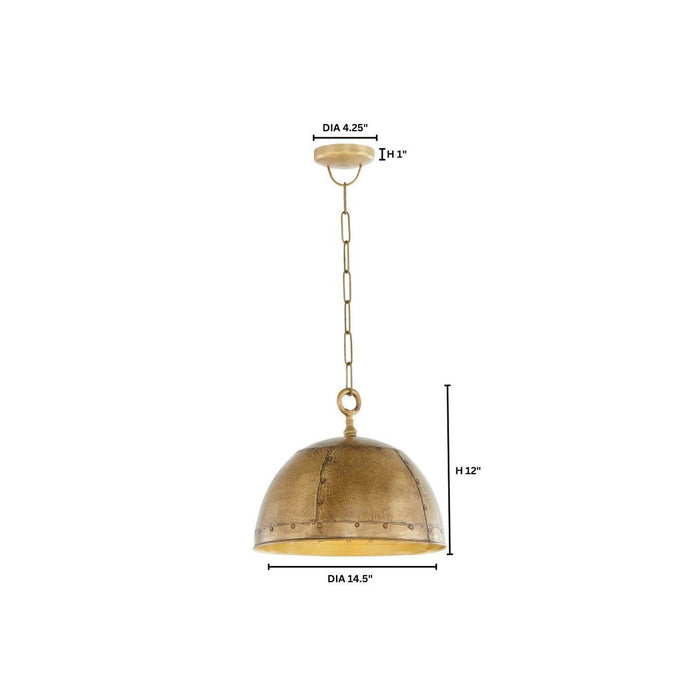 ARTISAN DOME 14" 1 Light - Artisan Brass
