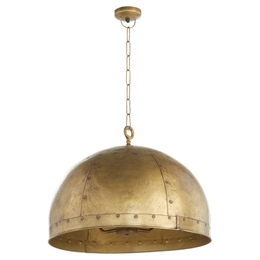 Quorum Home Quorum - 85-3-75 - Three Light Pendant - Artisan Brass