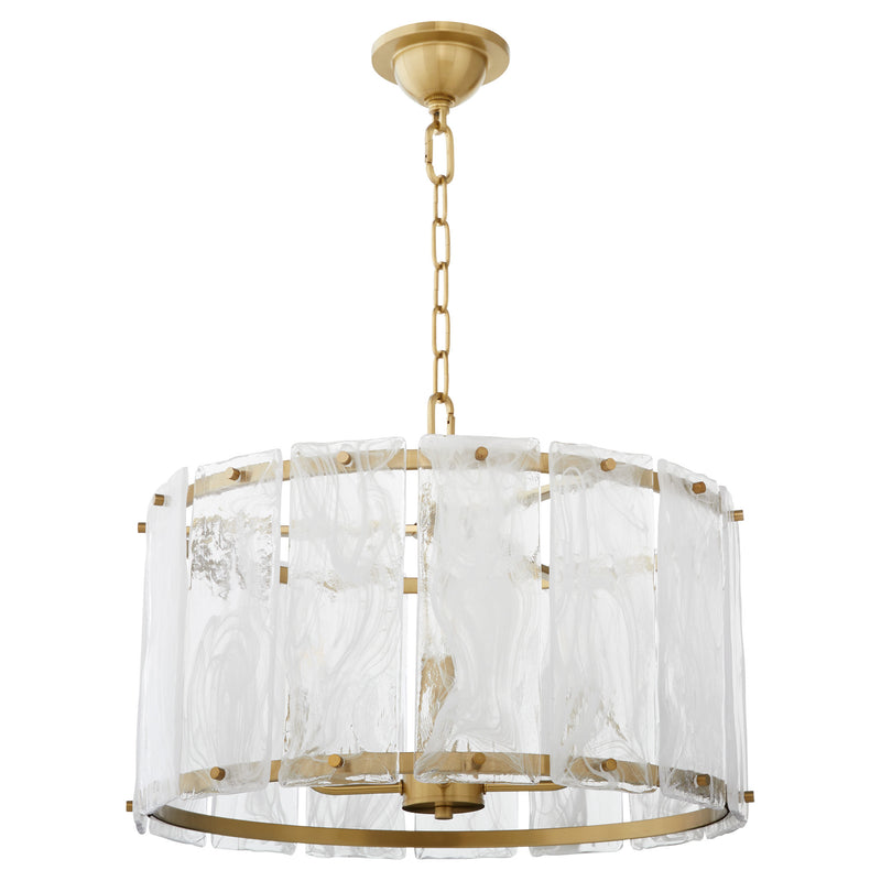 PRESTIGE 4 Light Pendant - Aged Brass