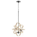 Quorum Home Quorum - 86-3-69 - Three Light Pendant - Textured Black w/ Driftwood finish