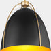 Quorum Home Quorum - 860-3-5980 - Three Light Pendant - Matte Black w/ Aged Brass