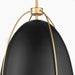 Quorum Home Quorum - 860-3-5980 - Three Light Pendant - Matte Black w/ Aged Brass