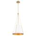 Quorum Home Quorum - 862-1-0880 - One Light Pendant - Studio White w/ Aged Brass