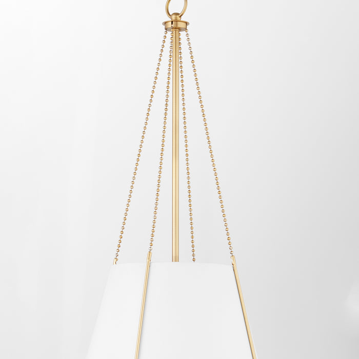 Quorum Home Quorum - 862-1-0880 - One Light Pendant - Studio White w/ Aged Brass