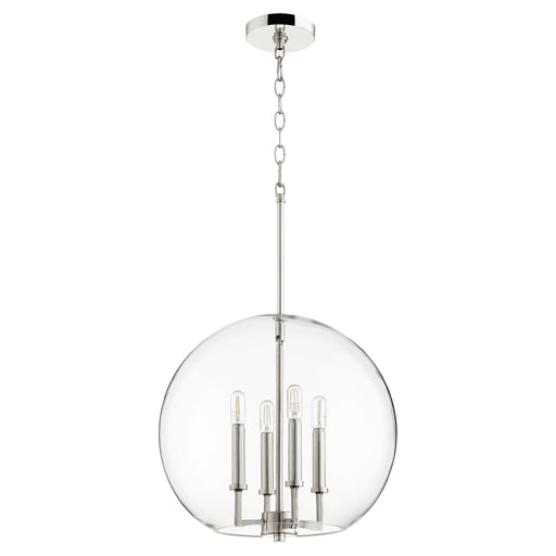 Quorum Home Quorum - 873-4-62 - Four Light Pendant - Polished Nickel
