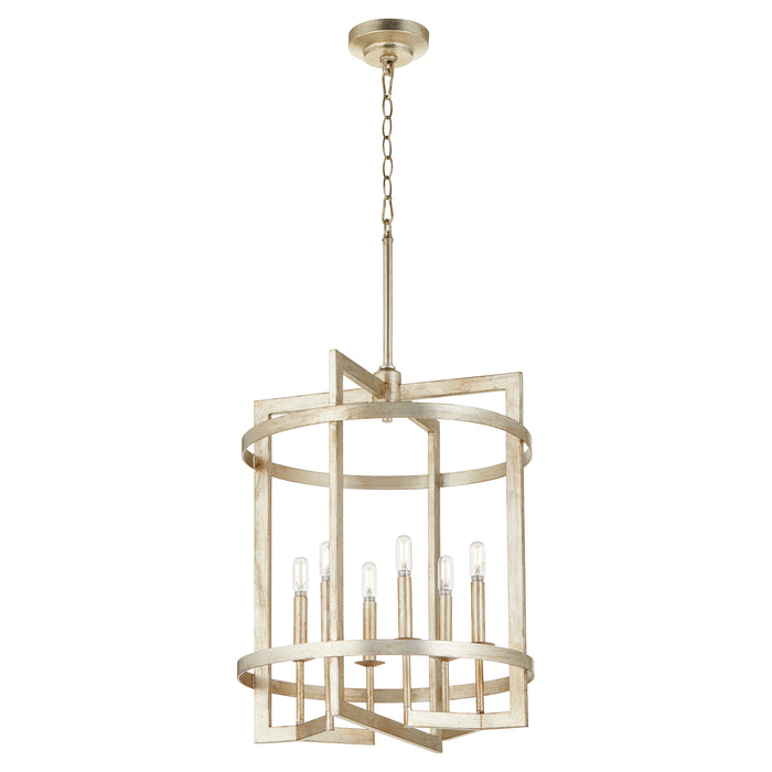 Quorum Home Quorum - 874-6-60 - Six Light Entry - Aged Silver Leaf