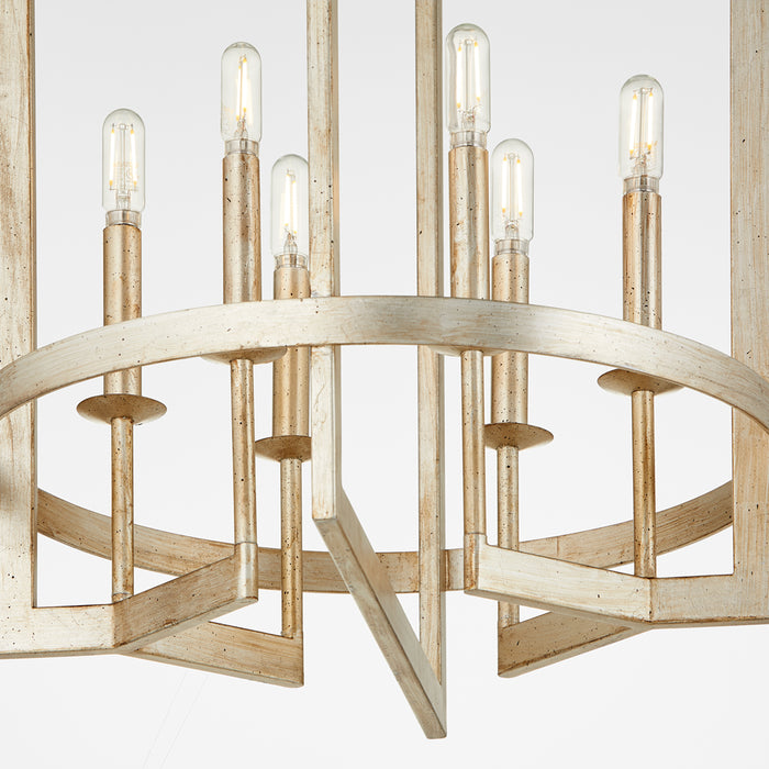 Quorum Home Quorum - 874-6-60 - Six Light Entry - Aged Silver Leaf