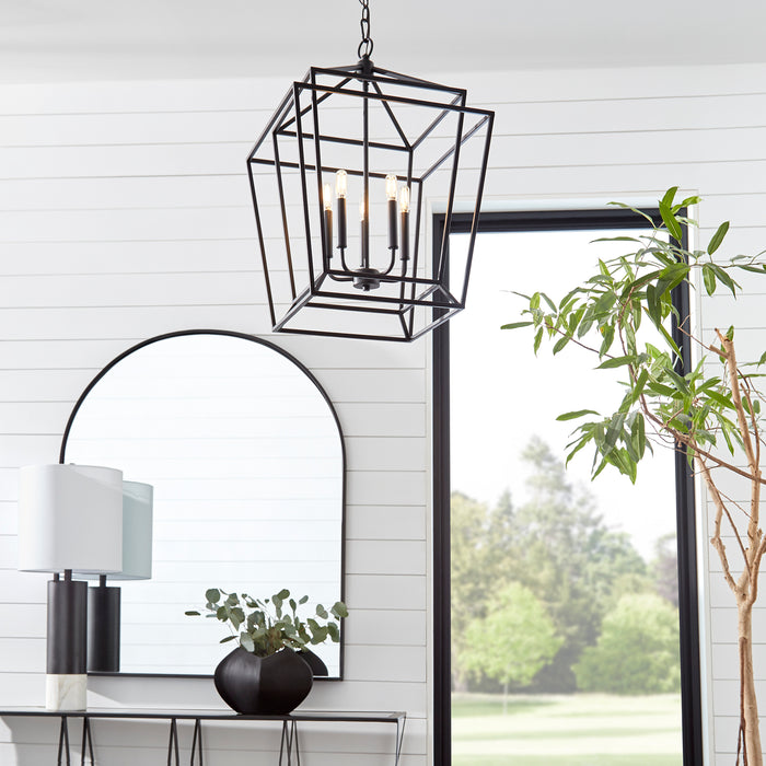 Quorum Home Quorum - 8807-5-69 - Five Light Entry Pendant - Textured Black