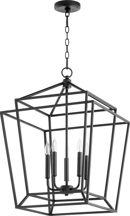 Quorum Home Quorum - 8807-5-69 - Five Light Entry Pendant - Textured Black