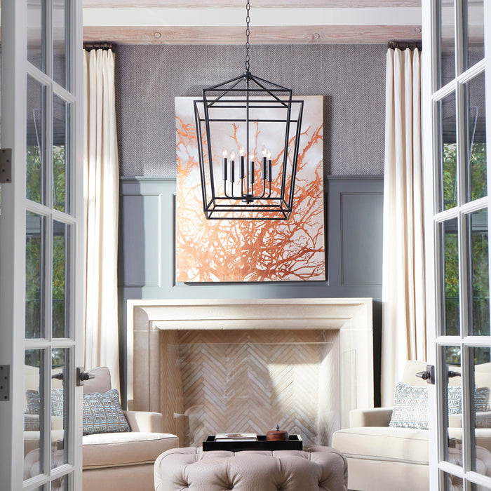 Quorum Home Quorum - 8807-6-69 - Six Light Entry Pendant - Textured Black