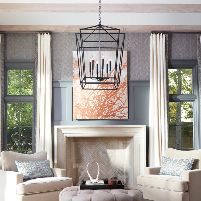 Quorum Home Quorum - 8807-6-69 - Six Light Entry Pendant - Textured Black