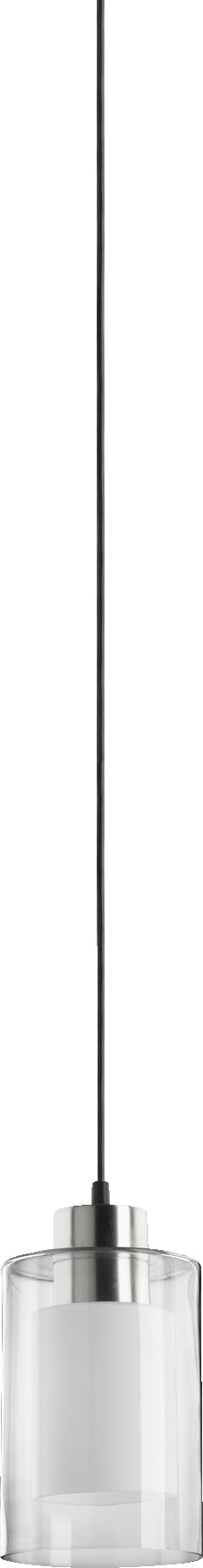 Quorum Home Quorum - 882-65 - One Light Pendant - Satin Nickel Clear and White