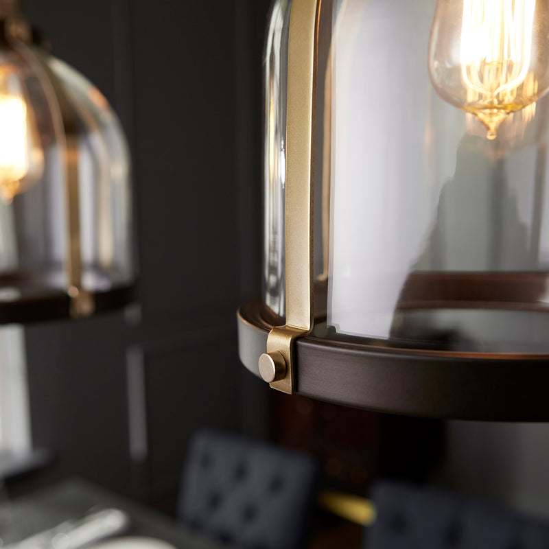 Quorum Home Quorum - 886-8086 - One Light Pendant - Aged Brass w/ Oiled Bronze