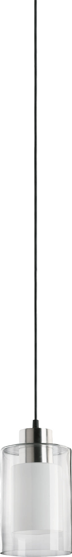 Quorum Home Quorum - 8882-65 - One Light Pendant - Satin Nickel Clear and White