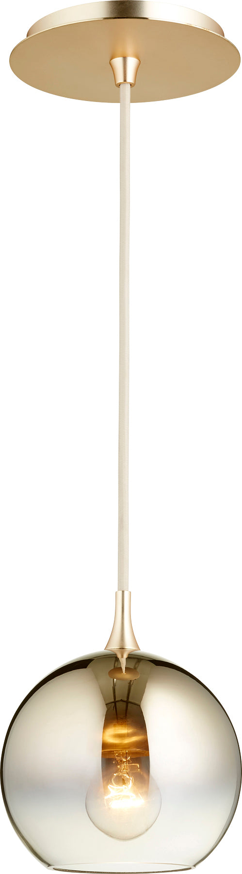 Quorum Home Quorum - 889-2020 - One Light Pendant - Satin Gold w/ Light Gold Ombre