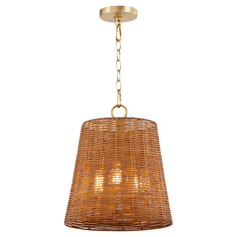 Quorum Home Quorum - 8893-13-80 - Three Light Pendant - Aged Brass