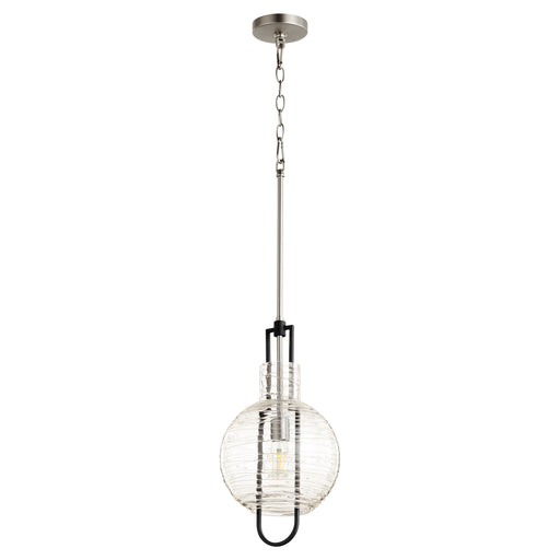 Quorum Home Quorum - 89-10-6965 - One Light Pendant - Textured Black w/ Satin Nickel