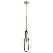 Quorum Home Quorum - 89-10-6980 - One Light Pendant - Textured Black w/ Aged Brass