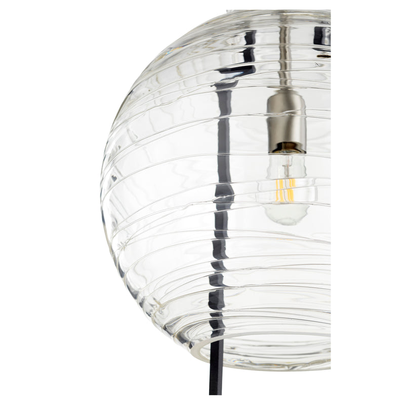 Quorum Home Quorum - 89-14-6965 - One Light Pendant - Textured Black w/ Satin Nickel